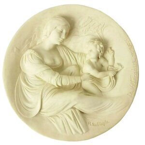 Vtg Madonna Beata Plate Italy Art Studio Dante Di Volteradici Toscana Santangela